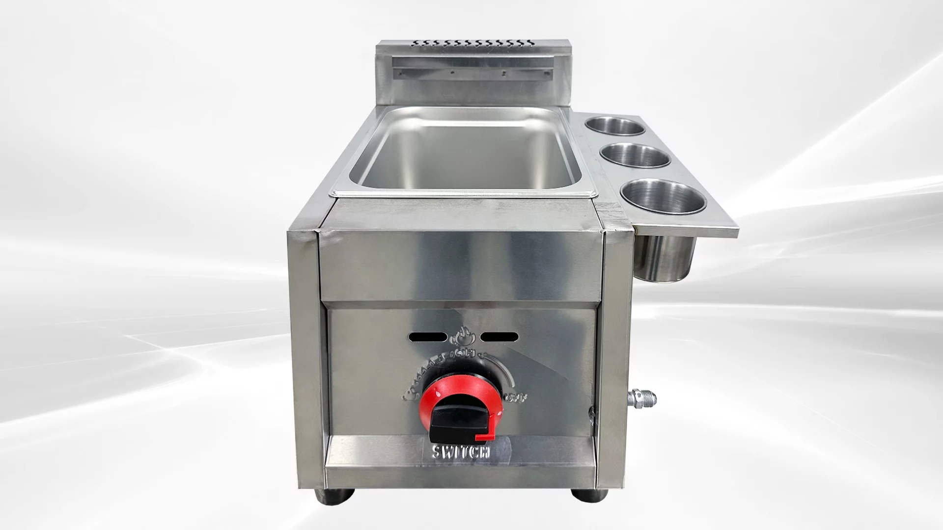 14 in. Outdoor Restaurant Countertop Gas Deep Fryer, 3.5 Gallon