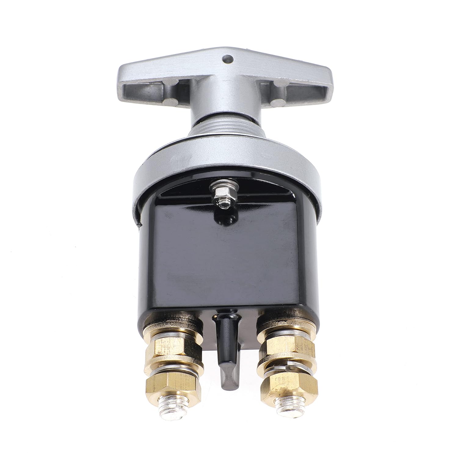 Battery Disconnect Switch with Lock-Out Plate, 12V Battery Kill Switch Fixed Handle Isolator, for Car, Auto, Boat, RV, Water Resistant