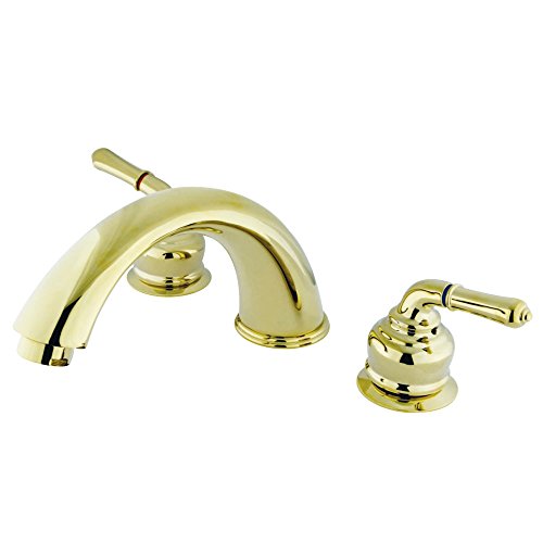 Kingston Brass KB362 Magellan Roman Tub Faucet, Polished Brass,8-Inch Adjustable Center