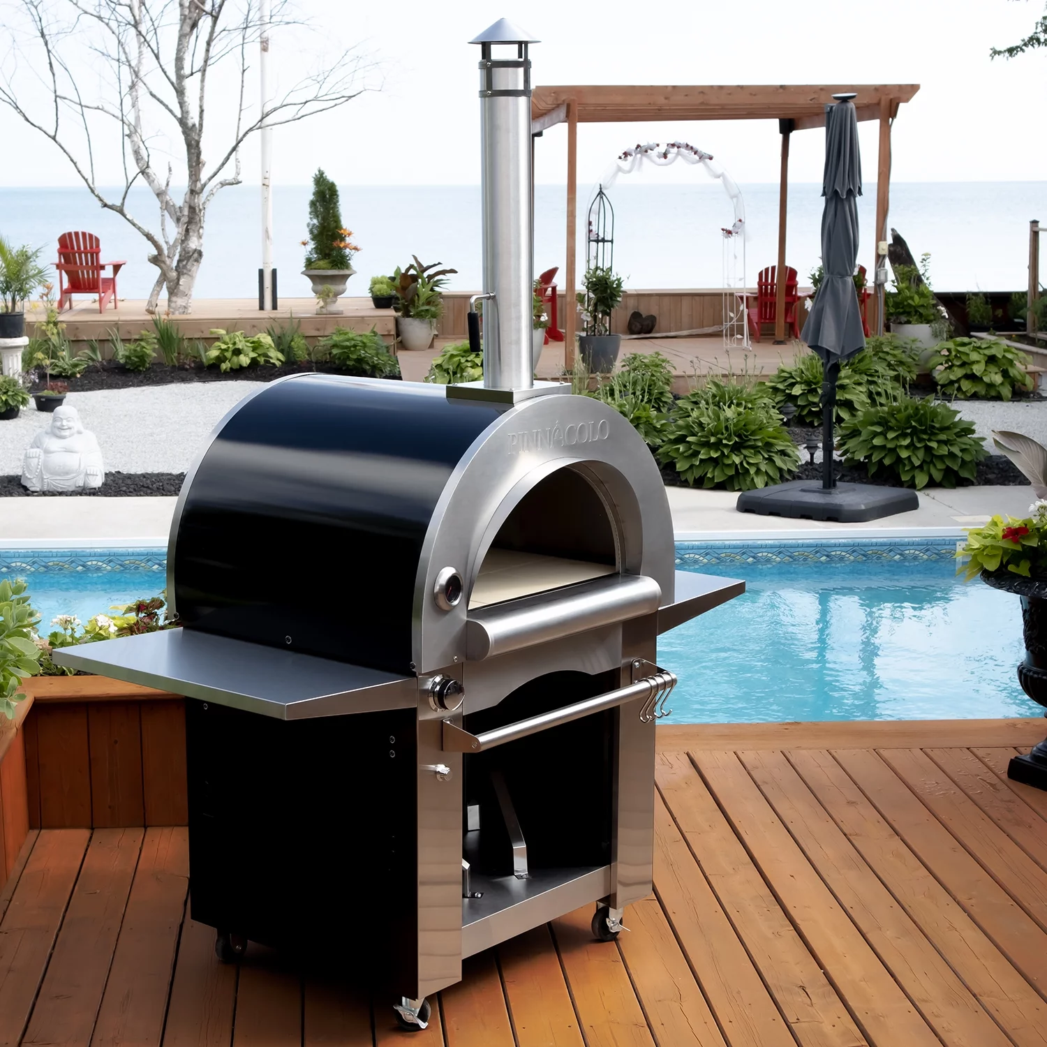 PINNACOLO IBRIDO HYBRID Wood GAS Pizza Oven with Accessories