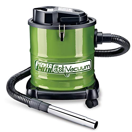 PowerSmith PAVC102 10 Amp 4 Gallon All-In-One Ash and Shop Vacuum/Blower with 10' Hose, Wheeled Base, Crevice Tool, Brush Nozzle, Pellet Stove Hose