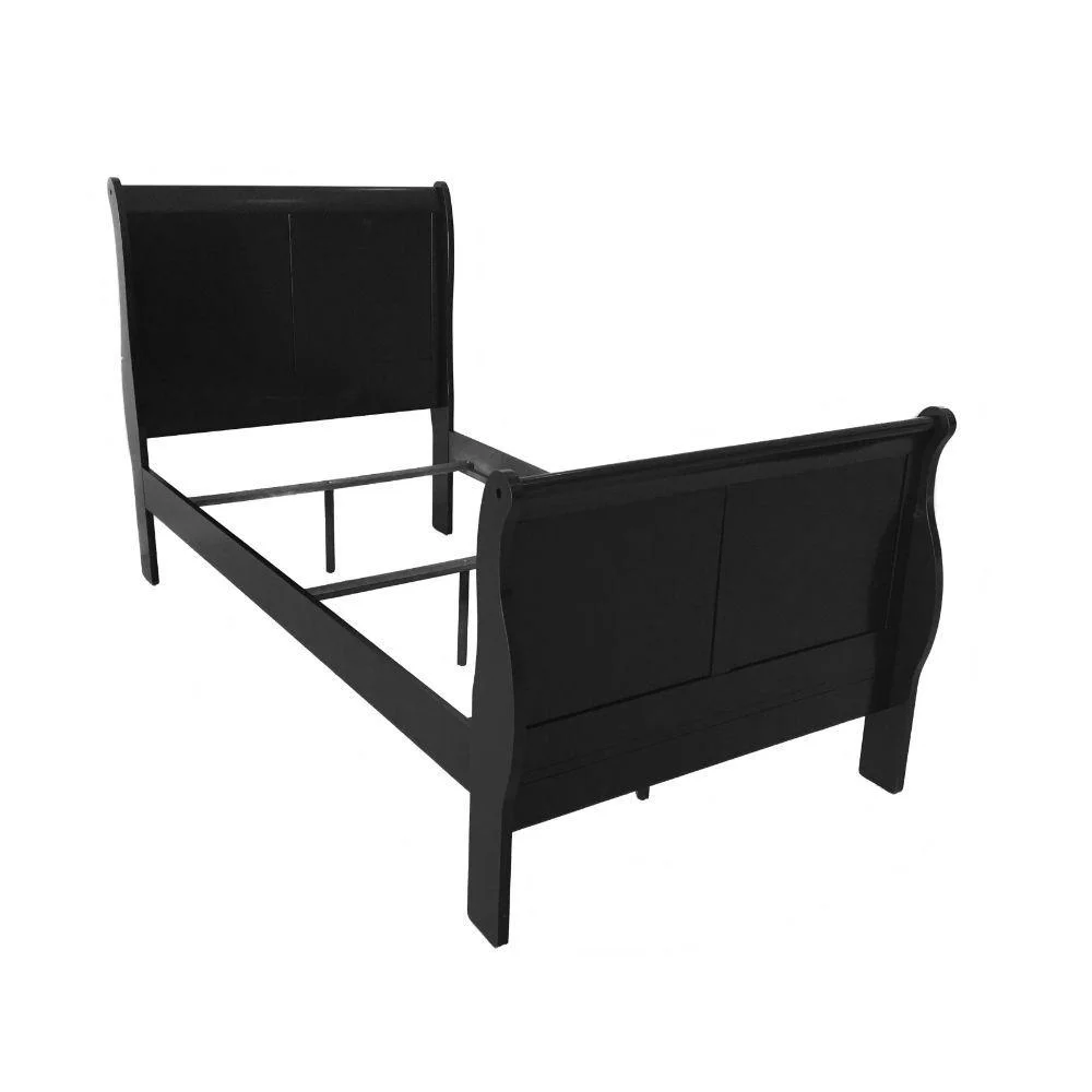 Contemporary Black Full 5pcs Bedroom Set by Acme Louis Philippe III 19508F-5pcs