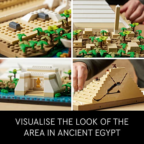 LEGO Architecture Great Pyramid of Giza Set 21058, Home D&eacute;cor Model Building Kit, Creative DIY Activity, Famous Landmarks Collection