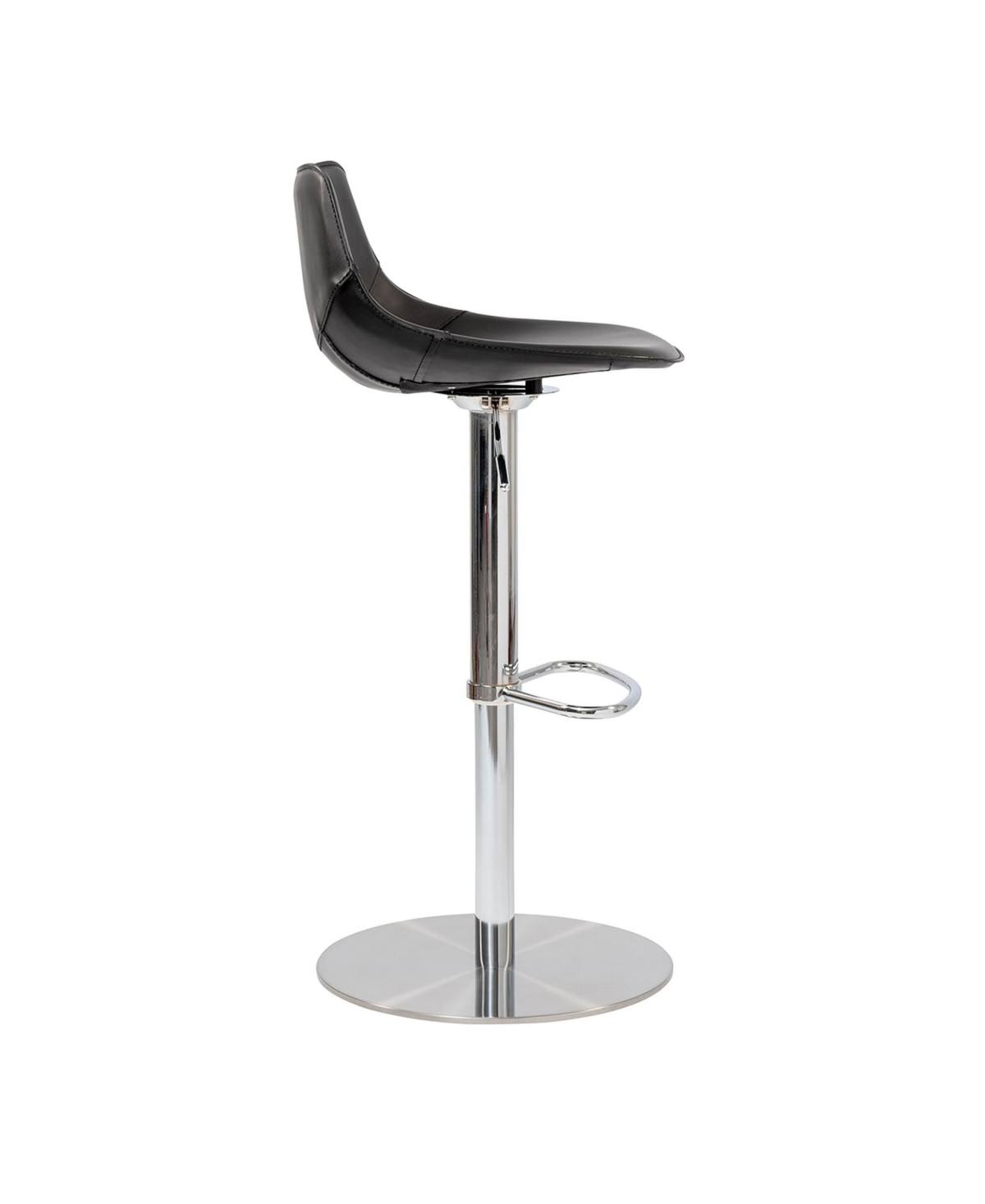 Euro Style Rudy Adjustable Swivel Bar or Counter Stool - Black