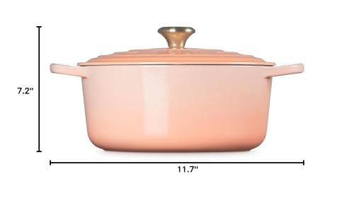 Le Creuset Enameled Cast Iron Signature Round Dutch Oven, 5.5 qt., Cerise