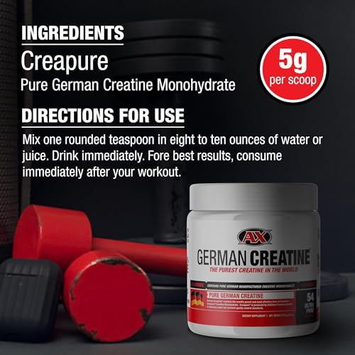 Pure Creapure Micronized Creatine Monohydrate Powder, Promotes Muscle Growth, Increase Muscle Mass, Enhance Strength, 99.99% Purity, 3rd Party Tested