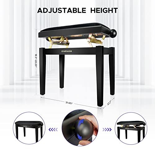 Starfavor 88 Key Full-Weighted Digital Piano, Electric Piano Keyboard for Beginner, Dual 30W Speakers, Graded Hammer Action 88 Keys, Triple Pedal