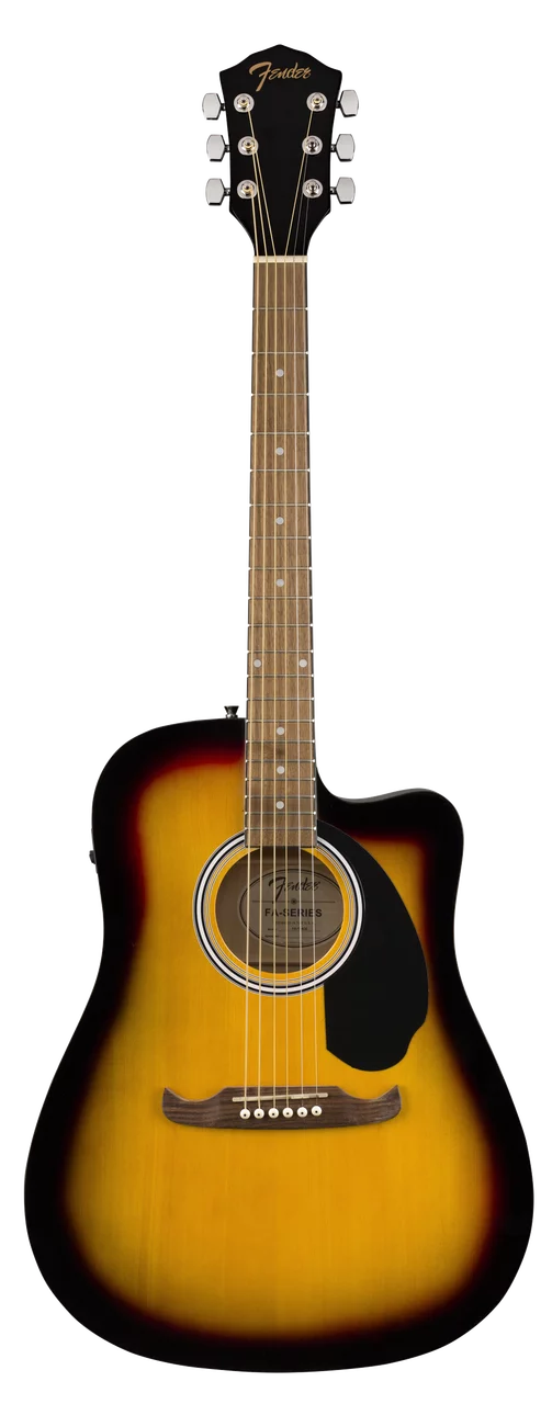 Fender FA-125CE Dreadnought Cutaway Acoustic-Electric Guitar, Sunburst