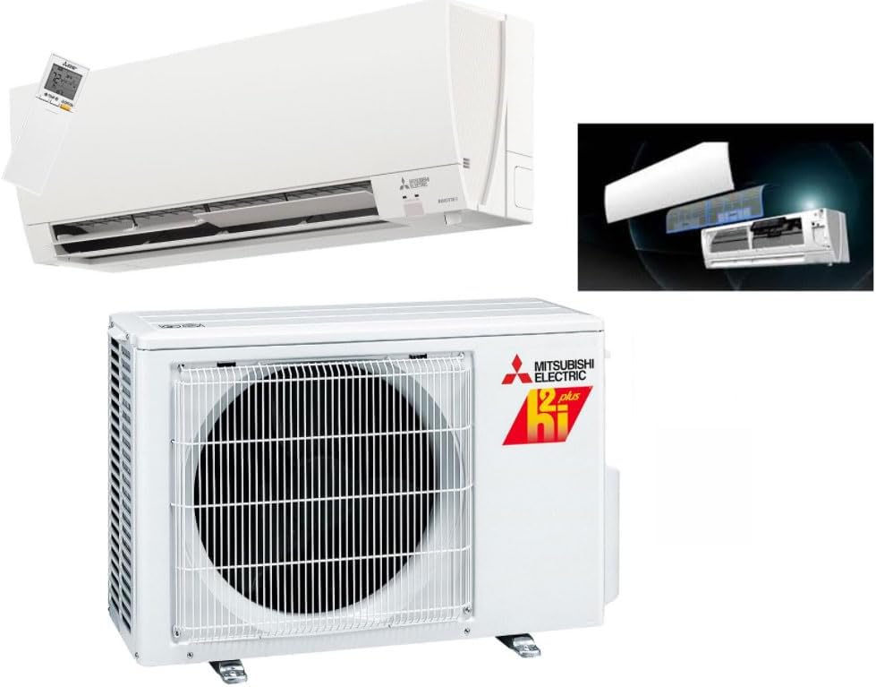 Mitsubishi 6,000 BTU Ductless Split System AC SEER 33.1 Cool & Hyper Heat Most Energy Efficient