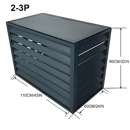Aluminum Air Conditioner and Heat Pump Cover,Mini Split Air Conditioner Cover for Outside Units,Shelf Plant Stand,Outdoor AC Unit Cover