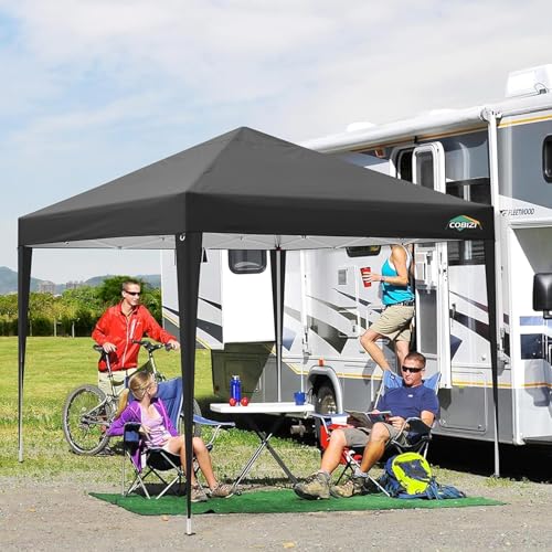 COBIZI 10x10 Pop up Canopy Tent Protable Canopy Tent with 4 Sidewalls Waterproof Commercial Instant Shelter for Parties, Wedding