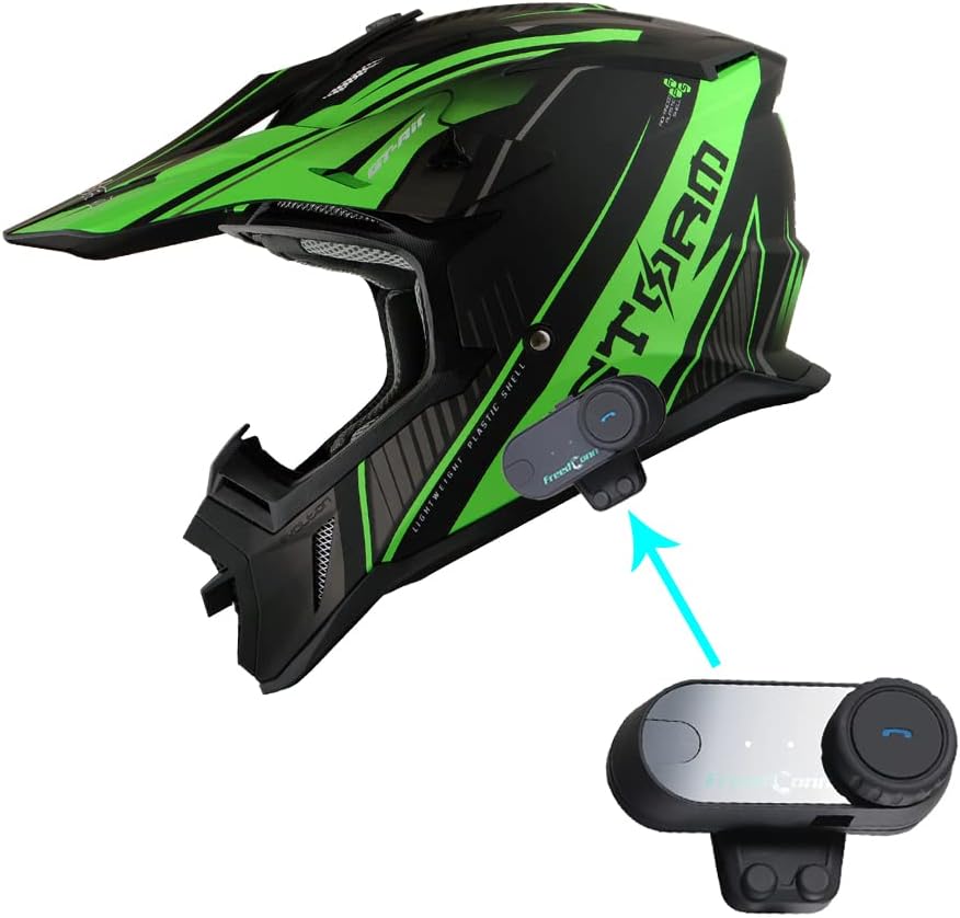1Storm Adult Motocross Helmet BMX MX ATV Dirt Bike Downhill Mountain Bike Helmet Racing Style H637 Pack of 2
