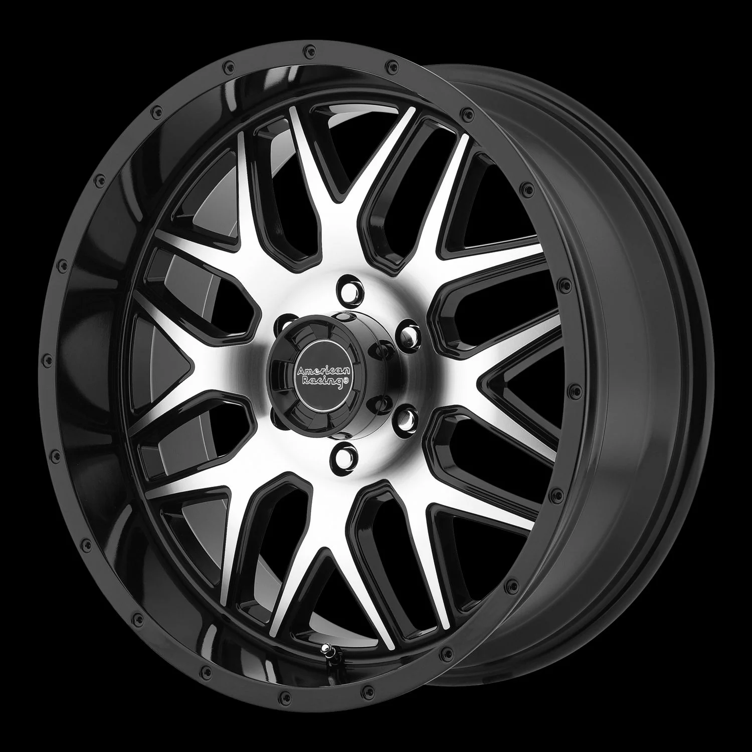 American Racing Cast Aluminum Rim AR910 18X9 8X6.5 G-BLK MACH 18MM, AR91089080318