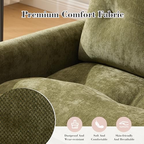 360 Swivel Accent Barrel Chair with Storage Ottoman & Headrest