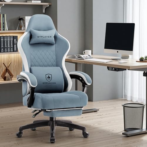 GTPLAYER Office Chair, Gaming Computer Desk Fabric Chair with Footrest