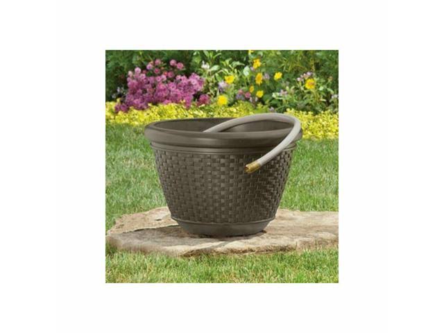 Suncast 100 Foot Resin Wicker Garden Water Hose Storage Holder Pot (6 Pack)