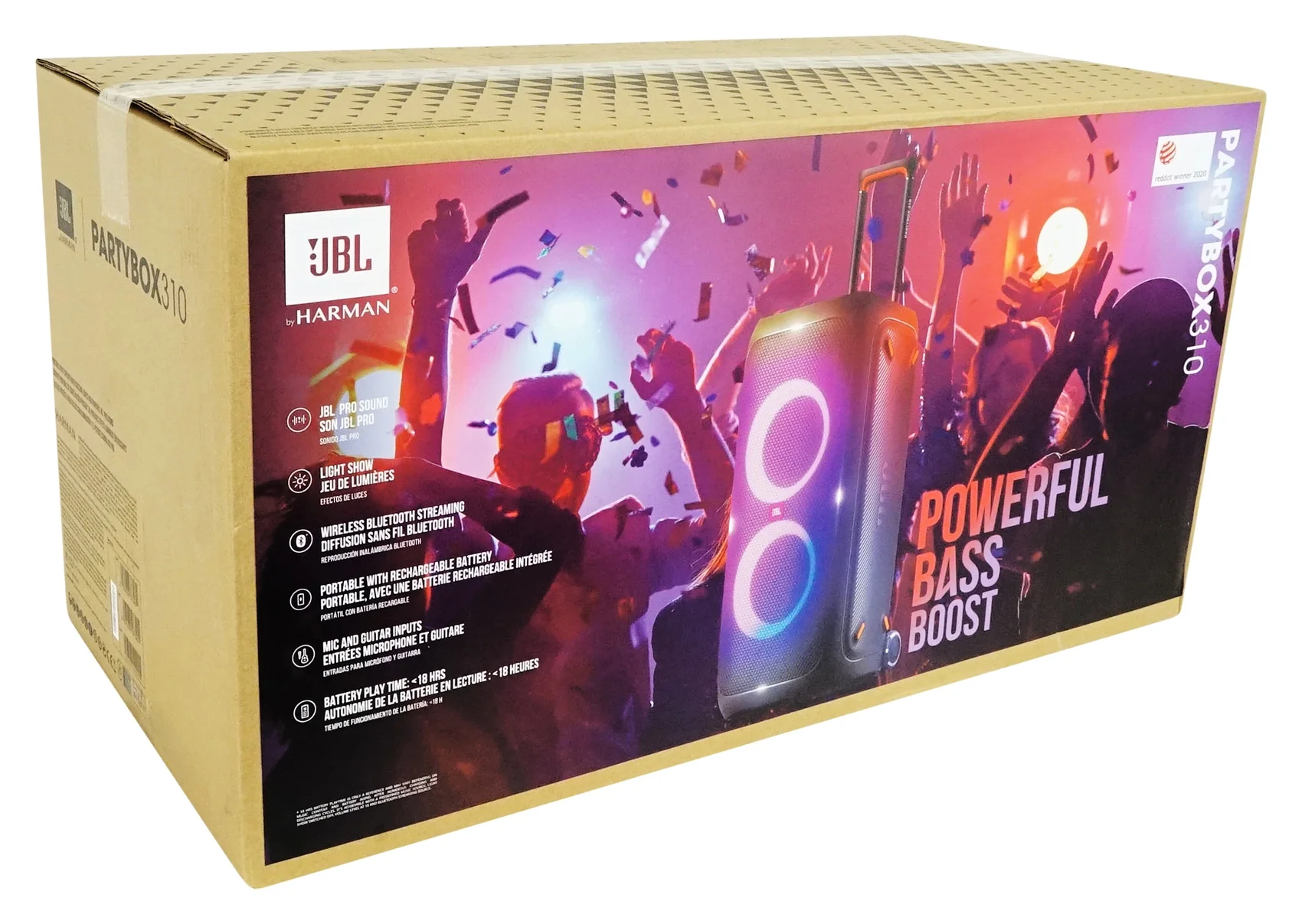 JBL Partybox 310 Portable Rechargeable Bluetooth RGB LED Party Box Speaker+Mic - Radiant Selections