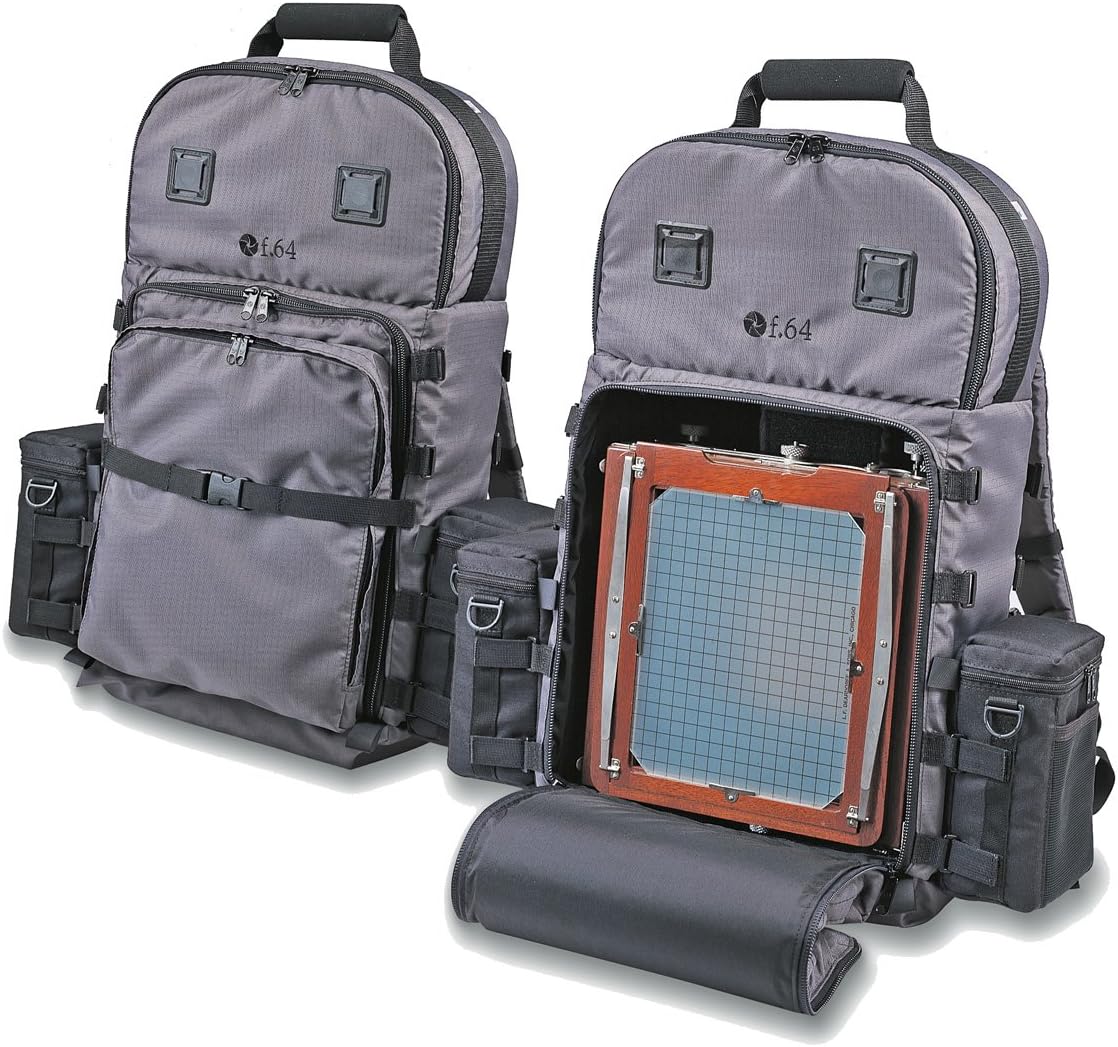 f.64 BPX Grey Extra Large Professional Photography Backpack for SLR DSLR Multiple Lenses Camera Accessories Water Proof Rain Cover Gear Travel Gadget