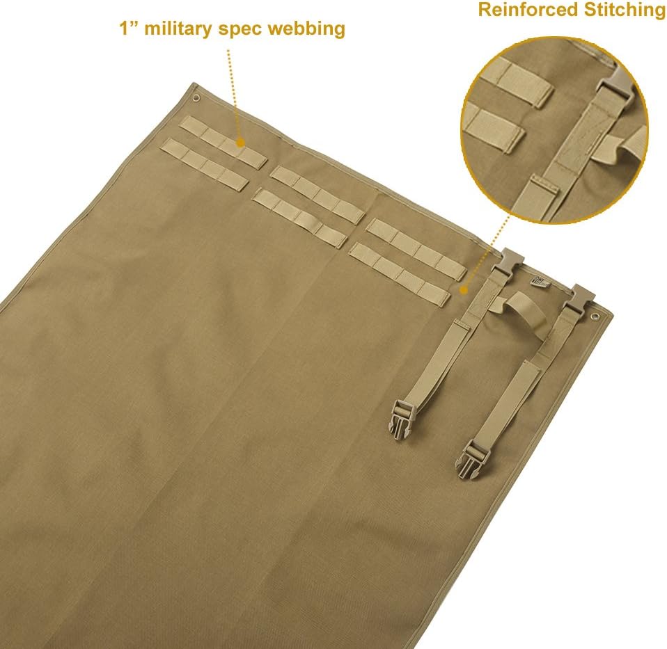 OneTigris Shooting Mat - Roll-up Shooting Mat Prone Shooter Mats Tactical Shooting Blanket Mat for Range Rifle Hunting (Non-Padded - Brown)