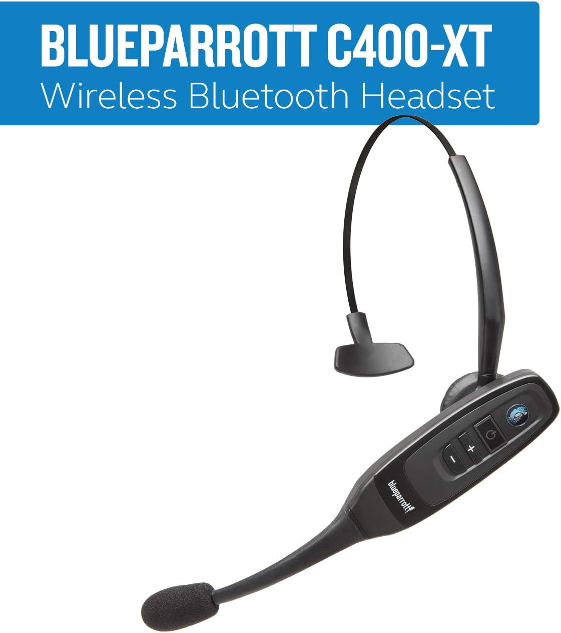BlueParrott C400-XT Voice-Controlled Bluetooth Headset &ndash; Industry Leading Sound with Long Wireless Range, Noise-Cancelling