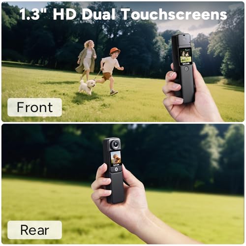 SJCAM C300 Pocket Action Camera 4K,7Hour Power, 6-Axis Stabilization, Dual-Touch Screen Body Camera,30M Waterproof