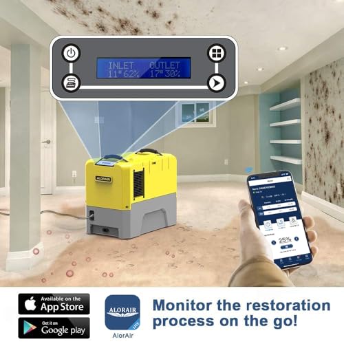 ALORAIR 180PPD Commercial Dehumidifier for Crawl Space & Basement, Wi-Fi APP Controls with Pump, Capacity up to 85 PPD at AHAM Condition