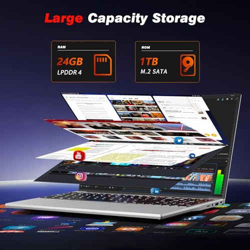 2025 Gaming Laptop,15.6 Inch Laptop,Laptops 16GB 512GB SSD,Laptop Computer N5095,Traditional Laptop Computers 180 Angle Opening