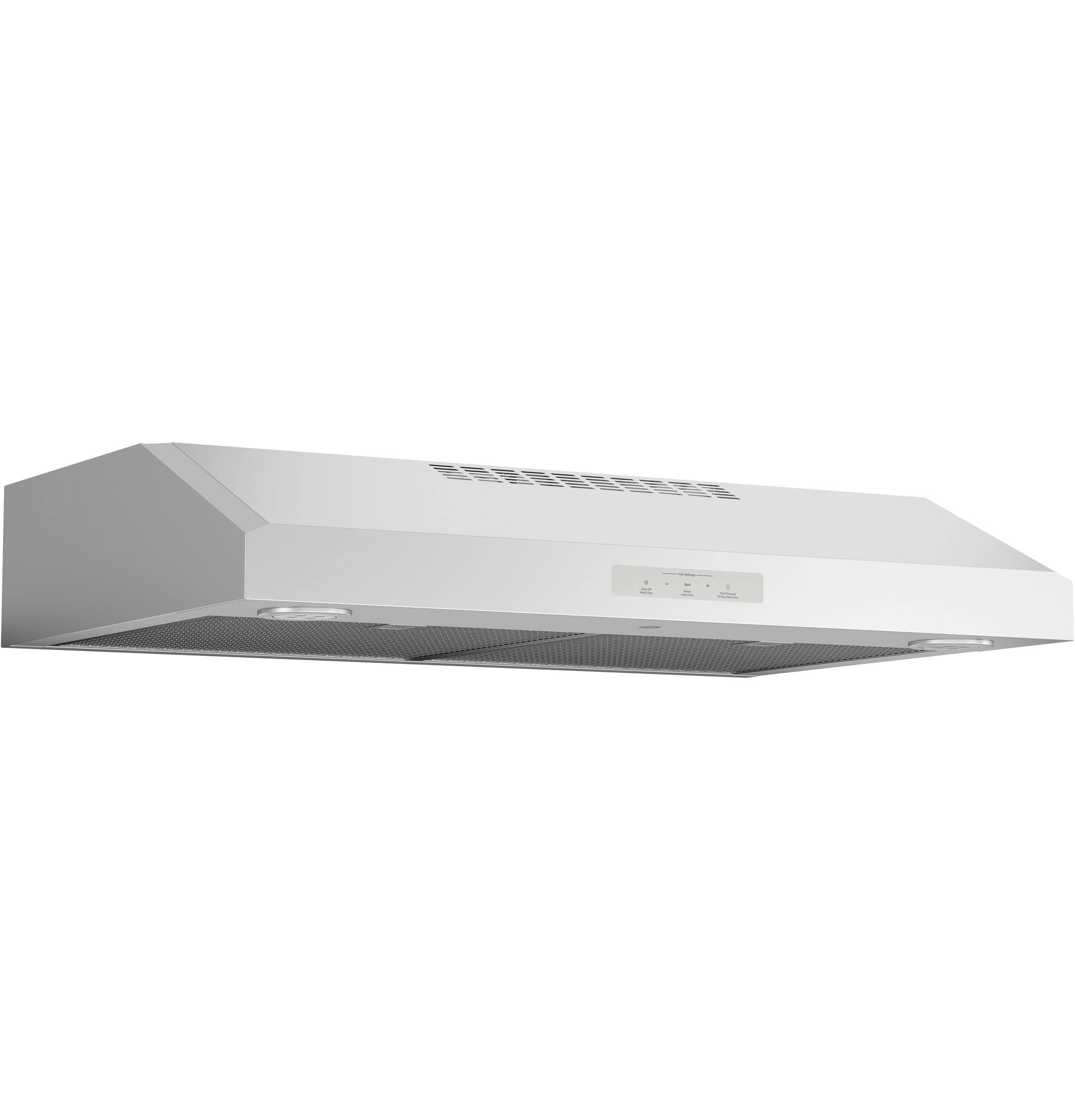 GE Profile Series Under The Cabinet Hood, Silver, 30x22
