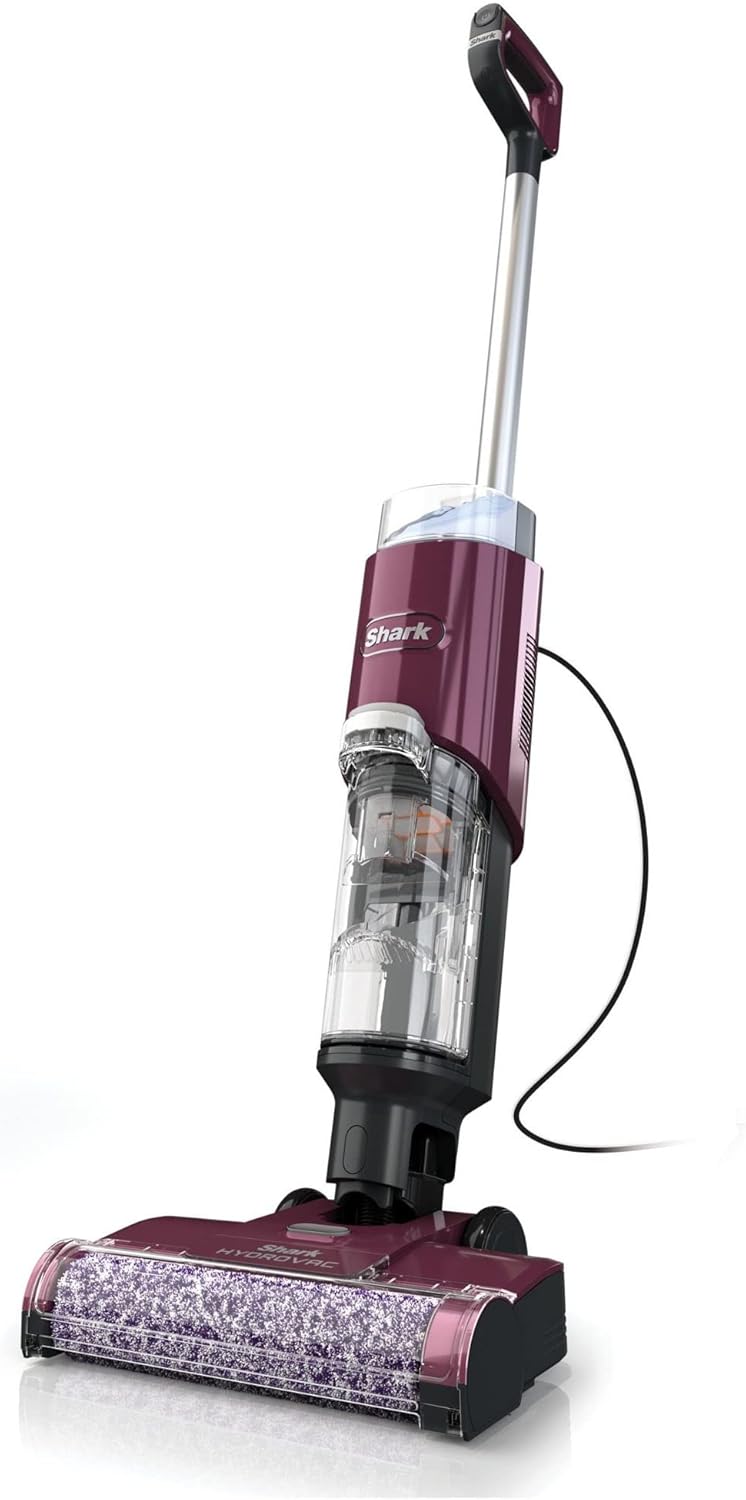 SHARK WD100 HydroVac 3-in-1 Vacuum, Mop & Self-Cleaning Corded System w/Brushroll*, Perfect for Hardwood, Tile, Marble, Laminate Area Rugs