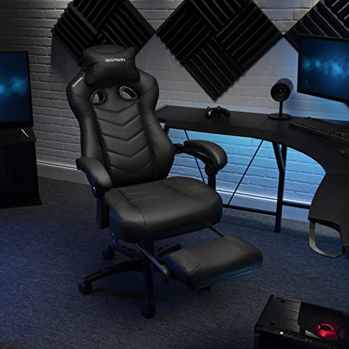RESPAWN 110 Pro Gaming Chair - Gaming Chair with Footrest, Reclining Gaming Chair, Video Gaming Computer Desk Chair, Adjustable Desk Chair