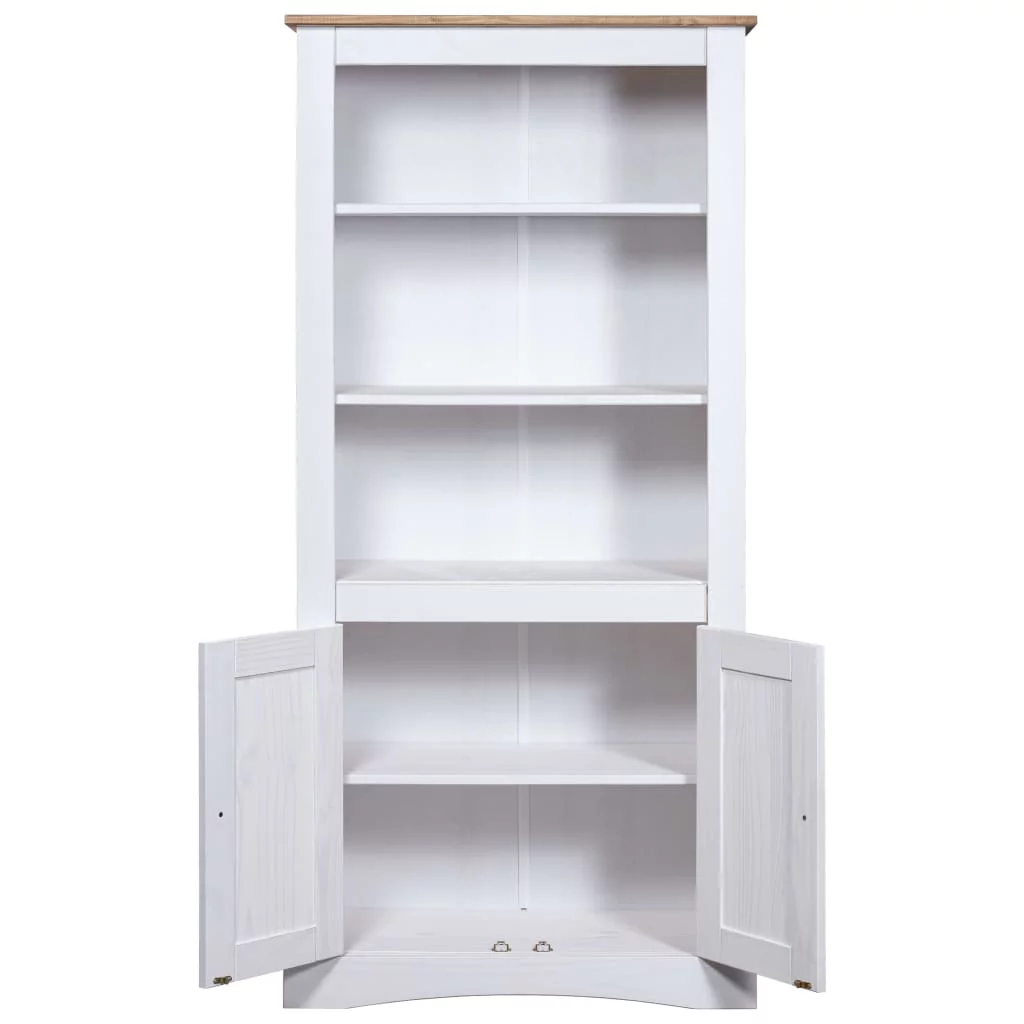 Walmeck Cupboard Mexican Pine Corona White 31.5"x15.7"x66.9"