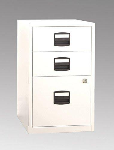 Bisley Three Drawer Steel Home Filing Cabinet, Green