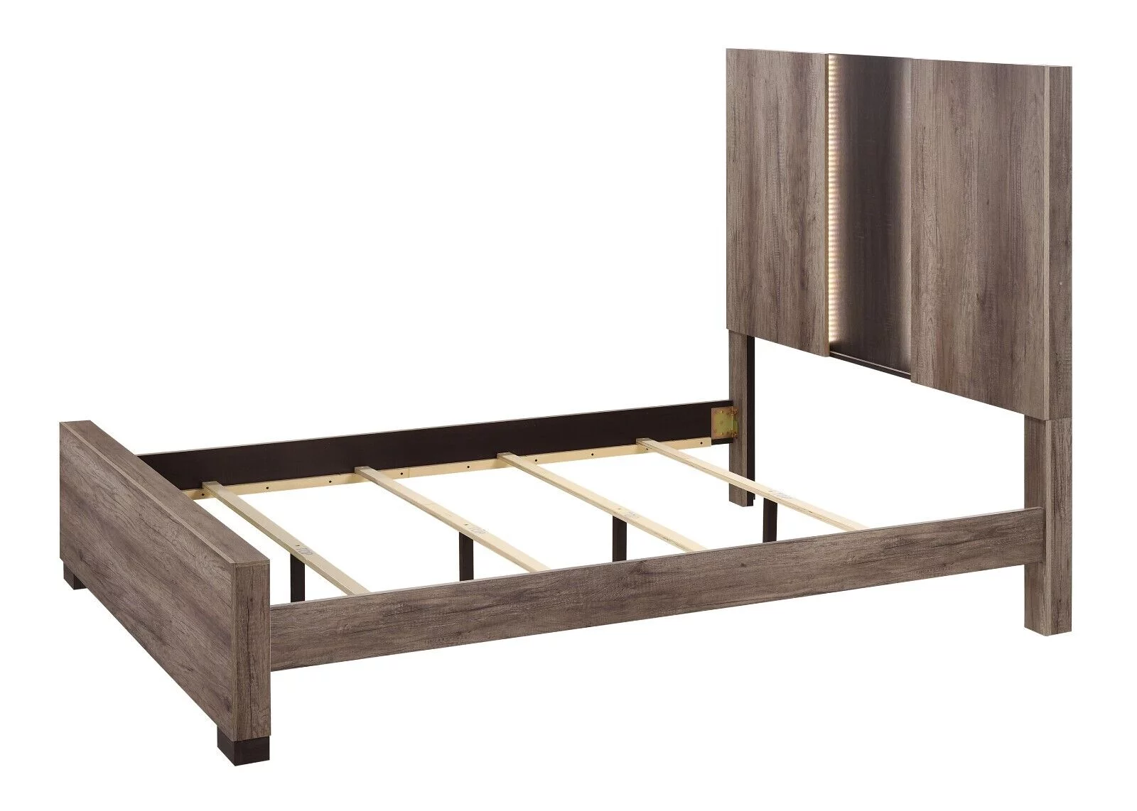 6Pc Beautiful Master Bedroom Suite Gray/Black Finish Queen Size Sleek Bed Set Solid Wood