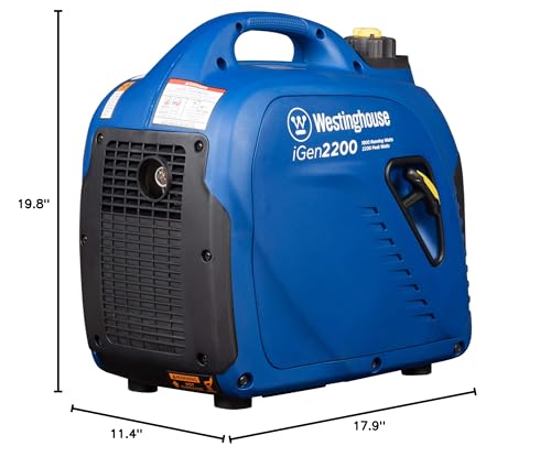 Westinghouse 2800 Peak Watt Super Quiet & Lightweight Portable Inverter Generator, Gas Powered, Parallel Capable, Long Run Time