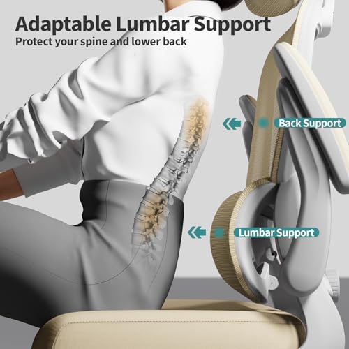 TRALT Office Chair Ergonomic Desk Chair, 330 LBS Home Mesh Office Desk Chairs with Wheels, Comfortable Gaming Chair