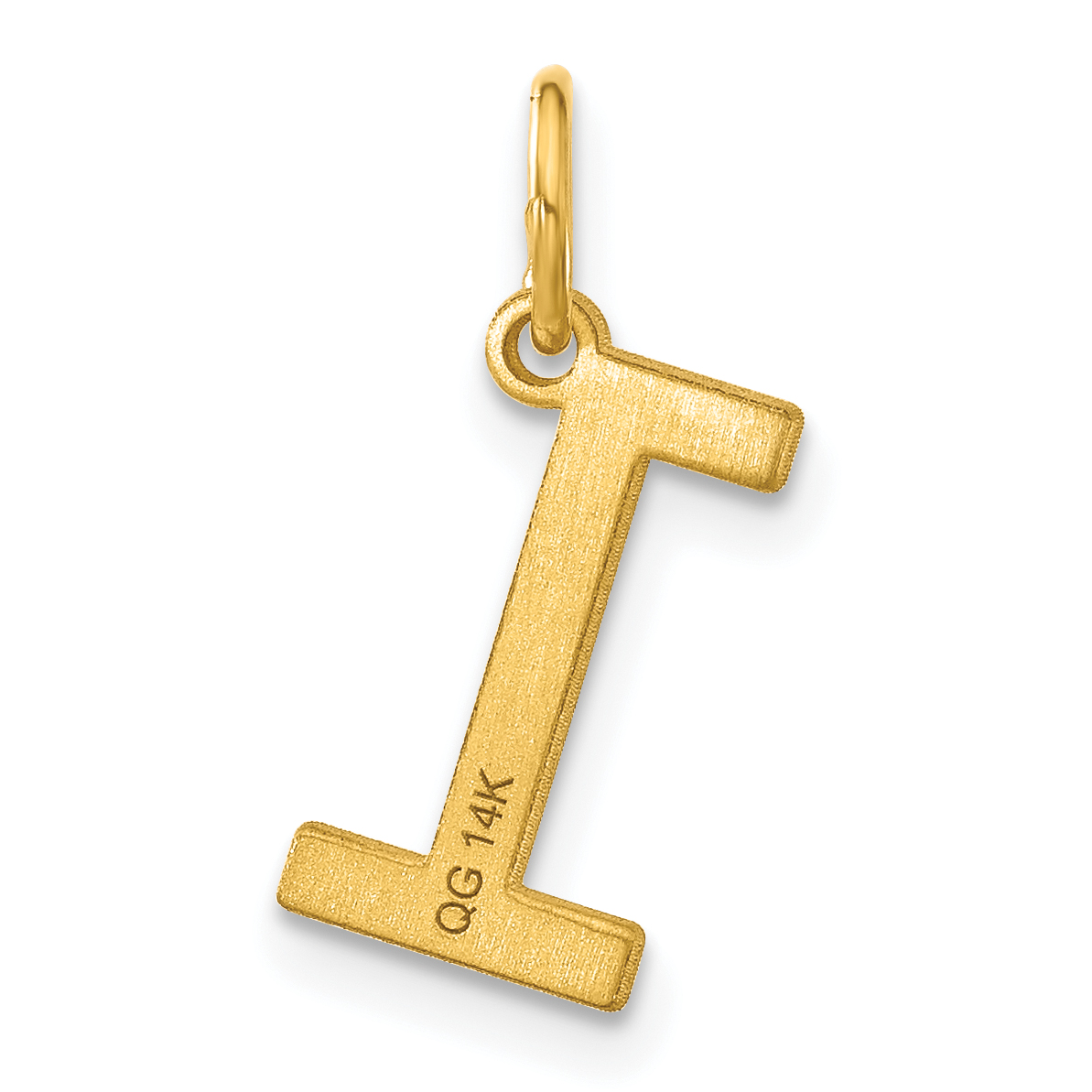 Carat in Karats 14K Yellow Gold Lowercase Letter L Initial Pendant Charm