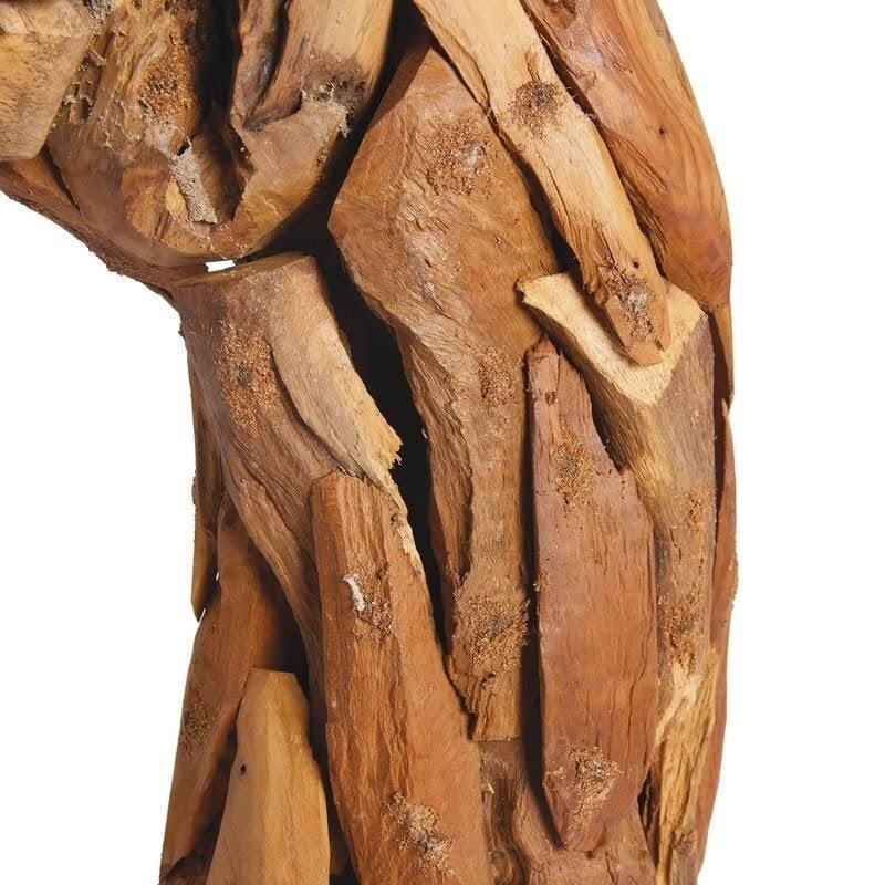 Hip Vintage Driftwood Horse Head on Stand