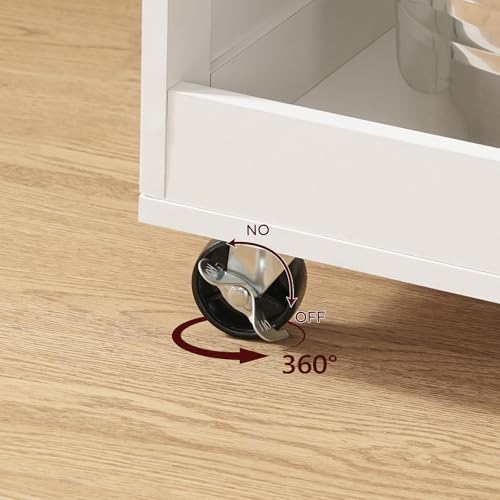 Kitchen Island with Power Outlet, Kitchen Storage Island with Drawer, Rolling Kitchen Cart on Wheels, Spice Rack, Towel Rack, Wine Rack