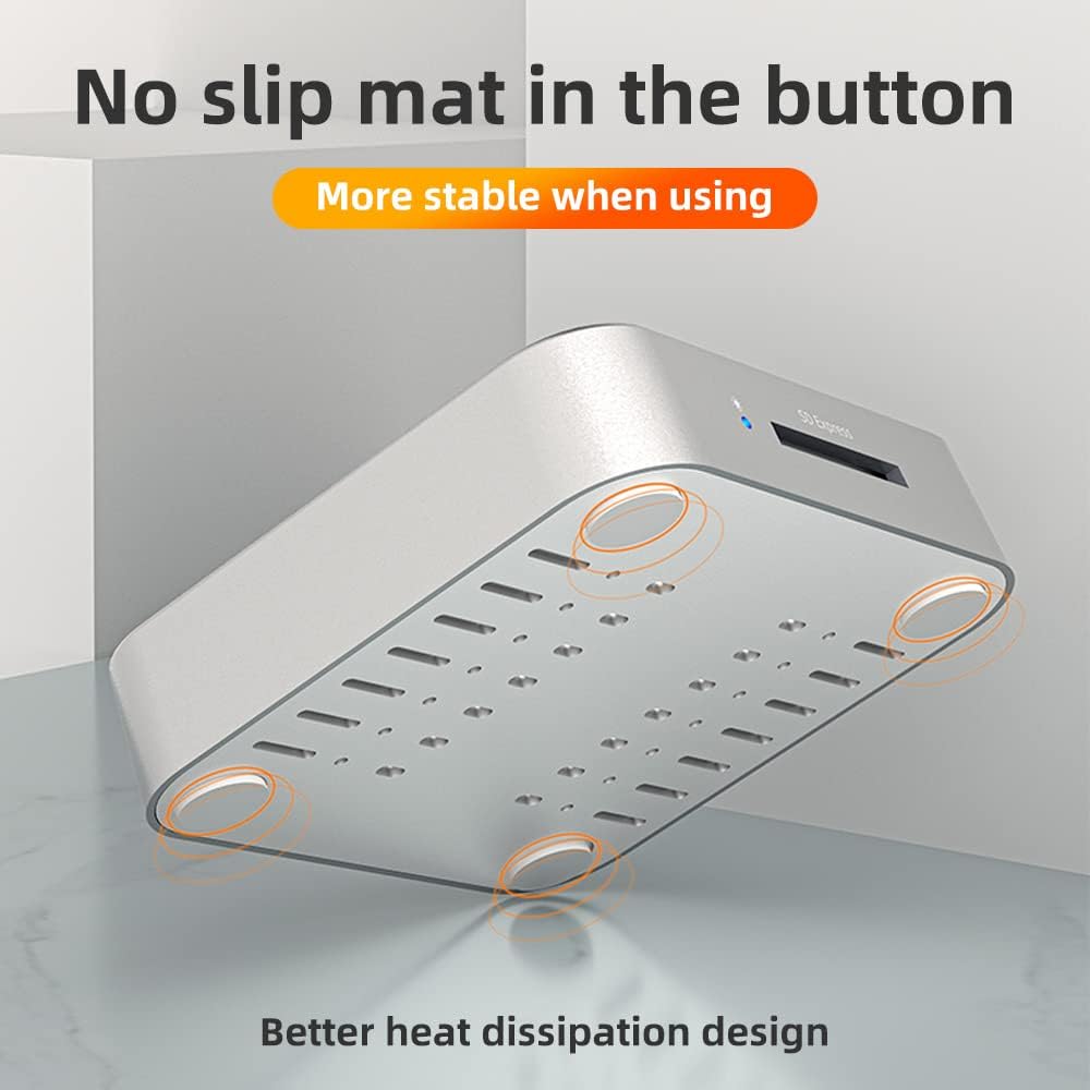 MAIWO K3016S 2 Bay m.2 SATA Docking Station, Tool-Free Type C to SATA SSD External Hard Drive Enclosure for B + M Key
