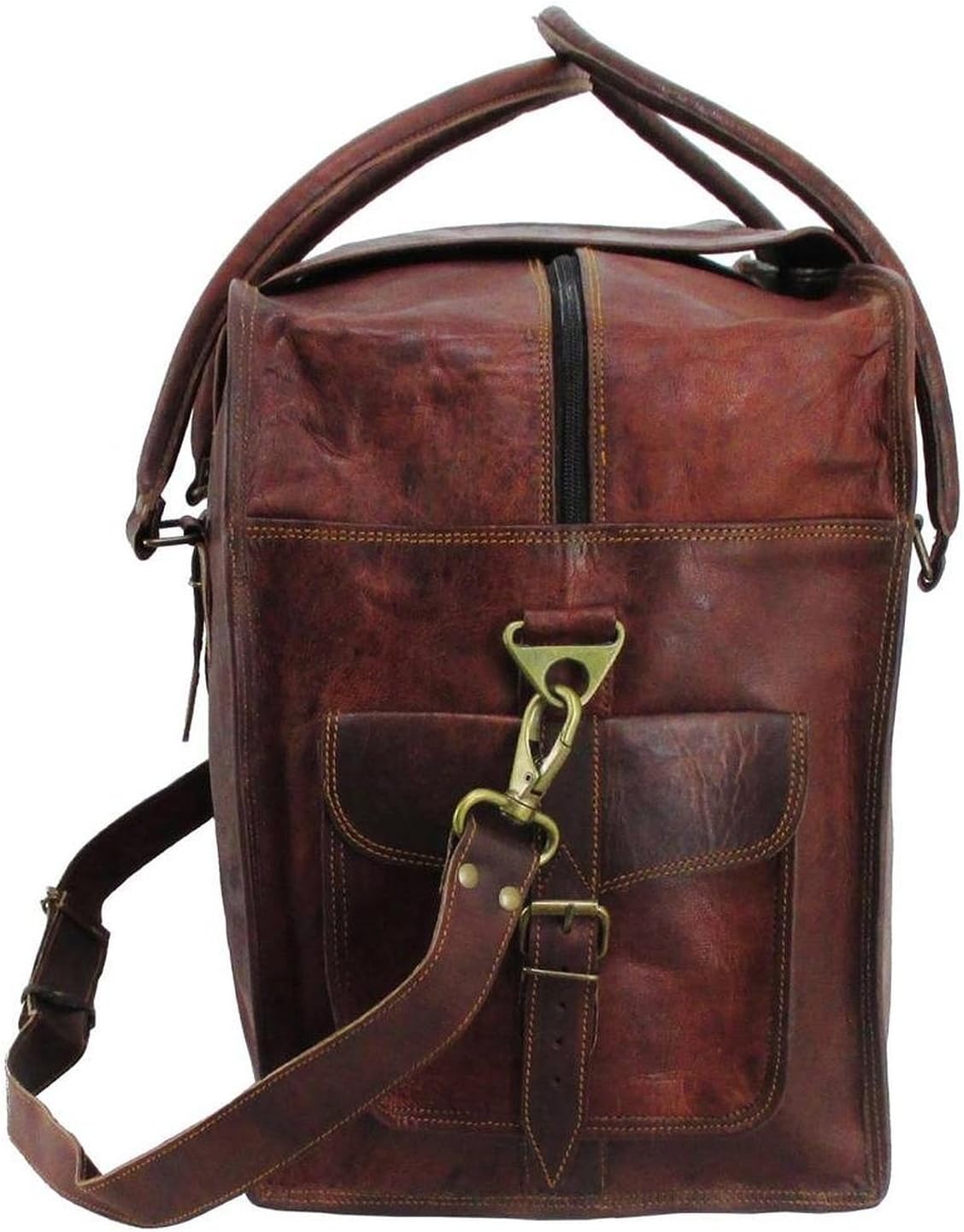 Leather Adjustable Padded Replacement Shoulder Strap with Metal Swivel Hooks for Messenger, Laptop, Camera, Duffle Bags & More