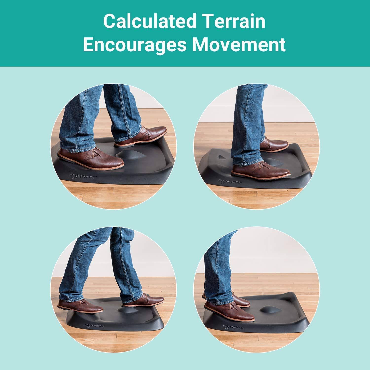 Topo by Ergodriven | The Not-Flat Standing Desk Anti-Fatigue Mat with Calculated