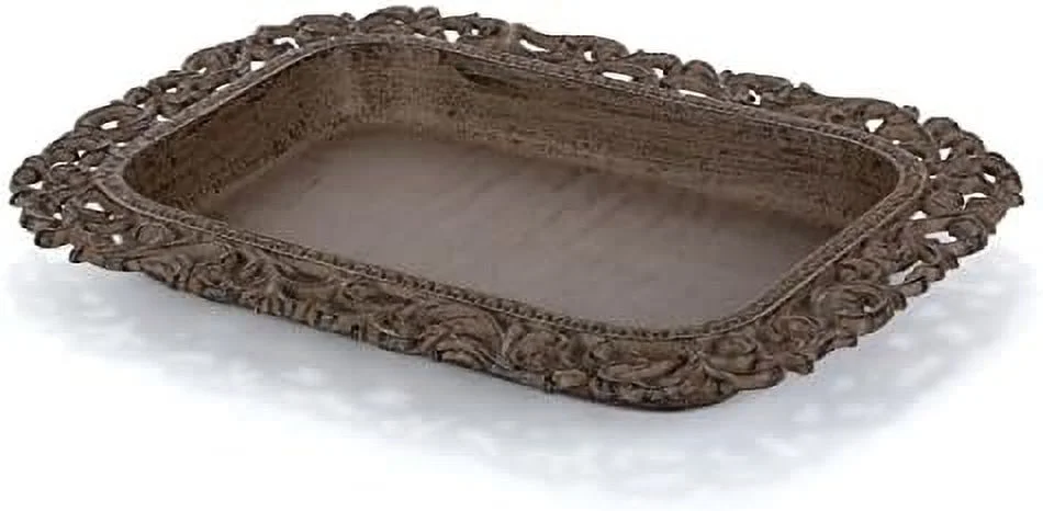 Cream Ceramic Butter Dish With Metal Work In Acanthus Leaf Design