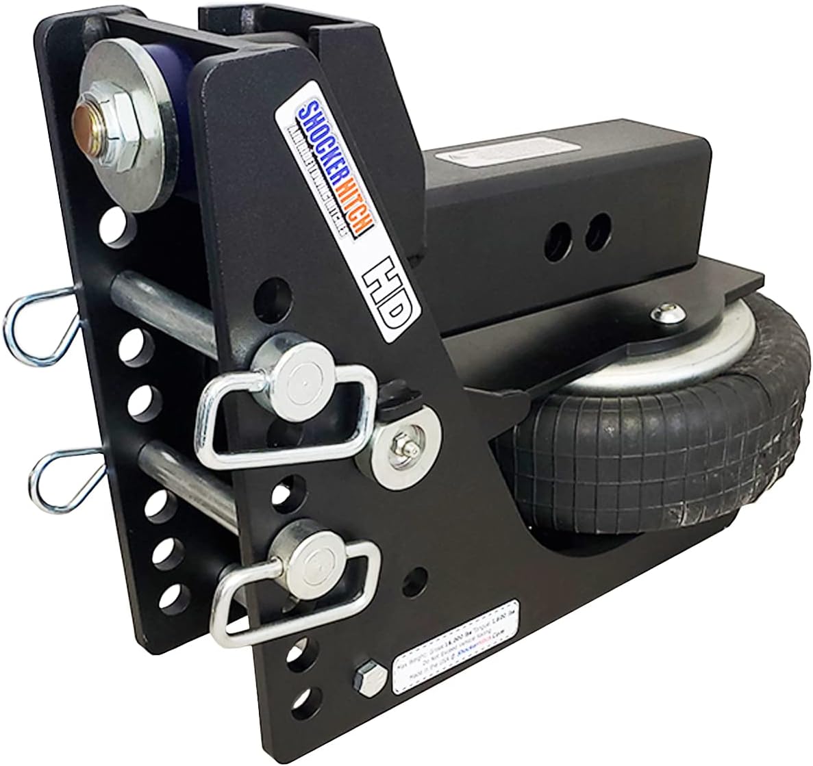 Shocker HD Max Black Air Hitch & Sway Control Towing Kit, Fits 3" Hitch 2 Sway Arm Kits
