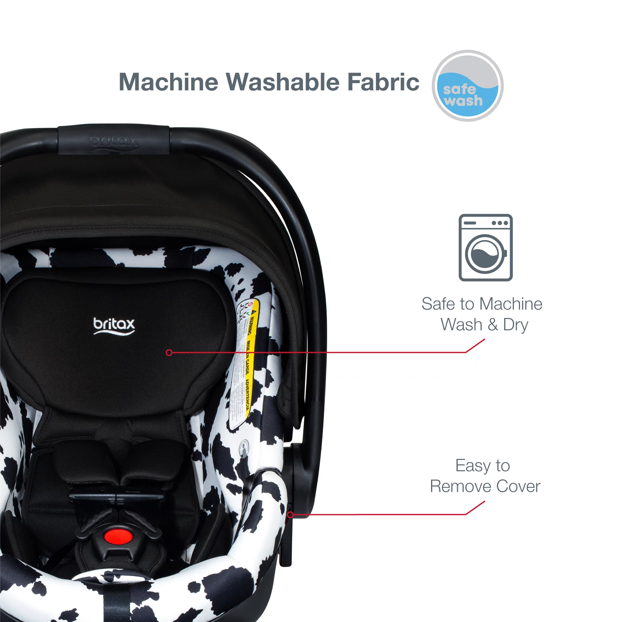 Britax B-Safe Gen2 FlexFit Infant Car Seat, Cowmooflage 2.0 SafeWash