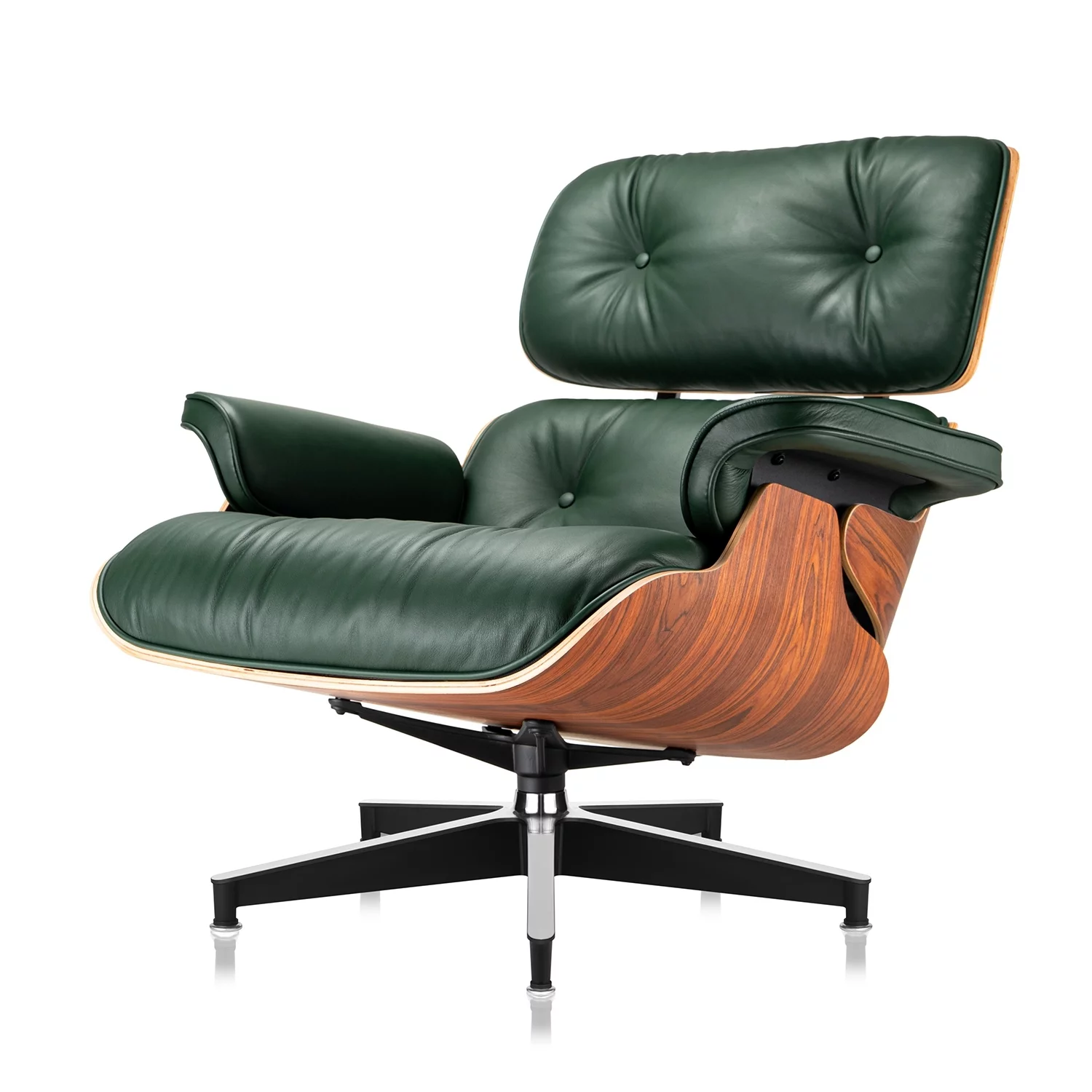 eChamp Mid Century Lounge Chair and Ottoman, Chaise Lounge Chair, Top Grain Leather Sofa for Living Room, Office, Study - Radiant Selections