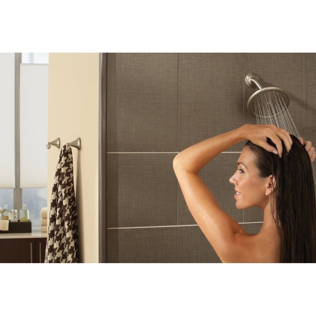 Moen S6320BN Brushed Nickel Velocity 8x22 Multi Function Rainshower Shower Head