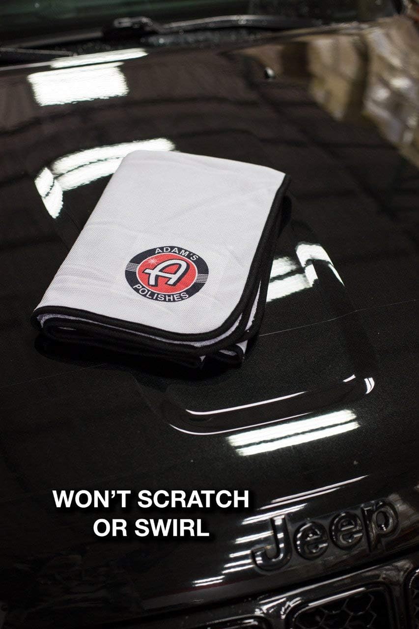Adam's Ultra Plush Drying Towel (Pack of 2) - Microfiber Cleaning Cloth for Car Detailing, Drying, & Car Wash | Soft Rag Towel Won'