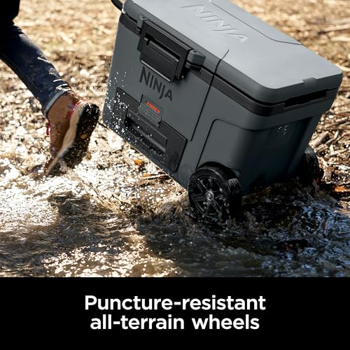 Ninja FrostVault 45qt Wheeled Cooler with Dry Zone, Integrated Fridge-Temp Dry Storage Drawer, Premium Heavy-Duty Insulated Cooler