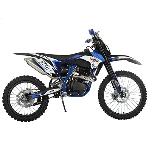 X-PRO 250cc Dirt Bike with LED Light Zongshen Engine Pit Bike Gas Dirt Bikes Adult Pitbike, Big 21"/18" Wheels!
