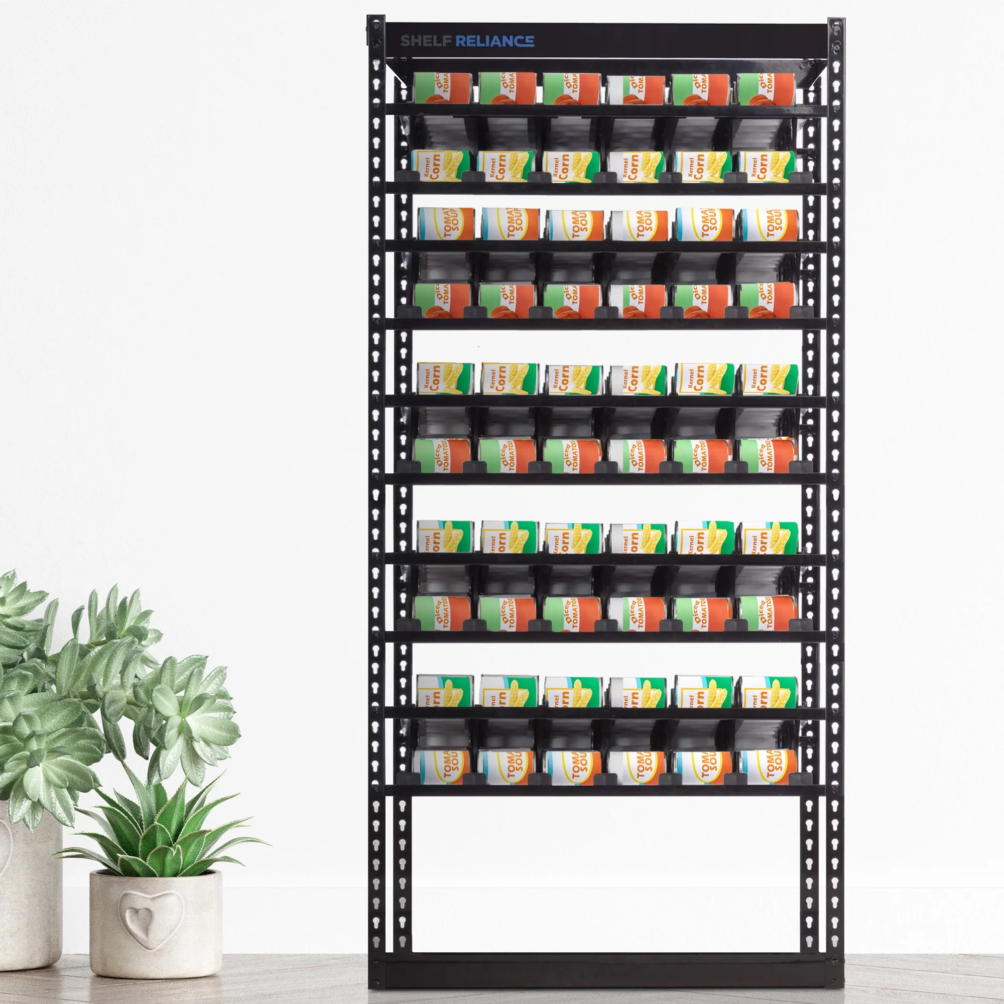 Shelf Reliance Maximizer Small Can Rotation Organizer Supports 390 Cans